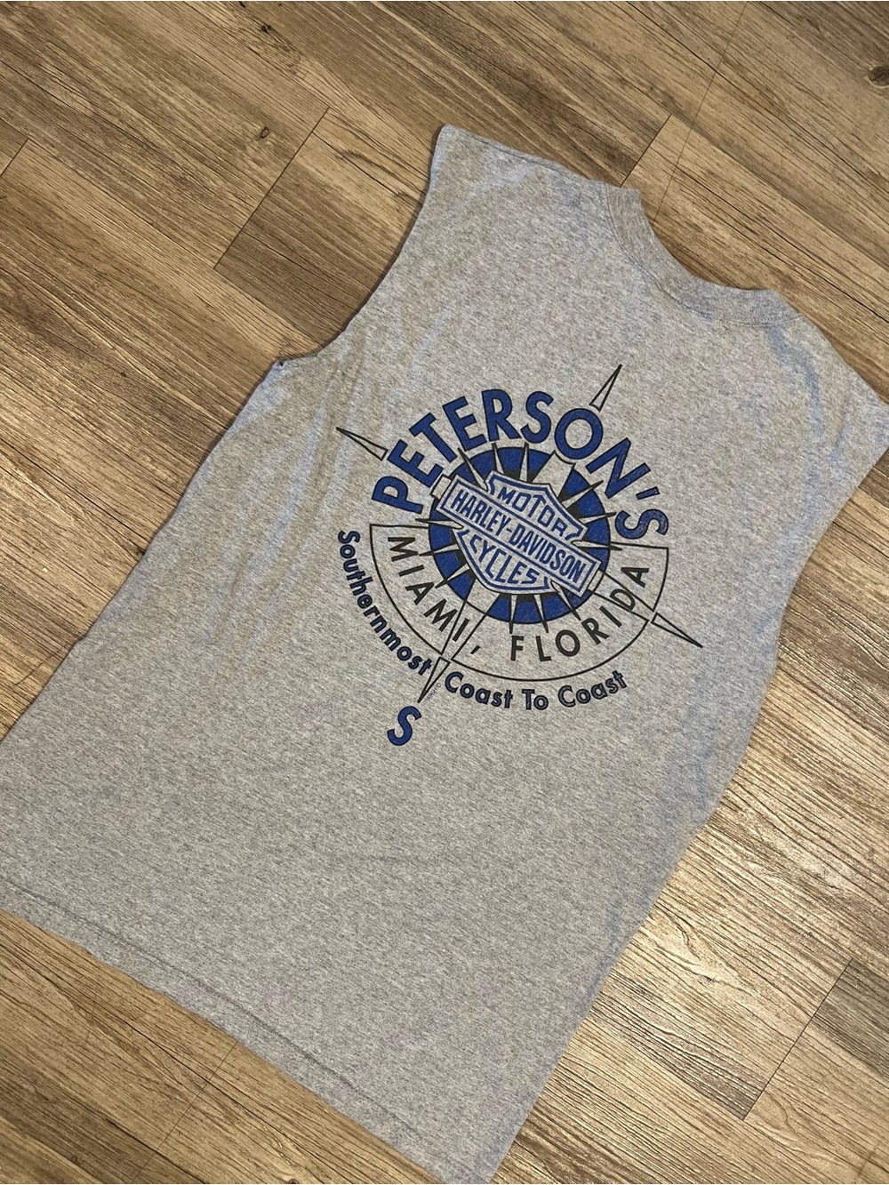 Harley Davidson Tank Top Gray Mens Petersons Florida Size Medium